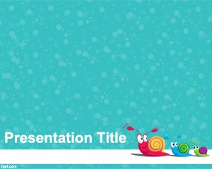 Snail Cartoon PowerPoint Template PPT Template