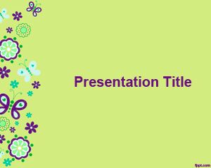 Fondo con Mariposas para PowerPoint PPT Template