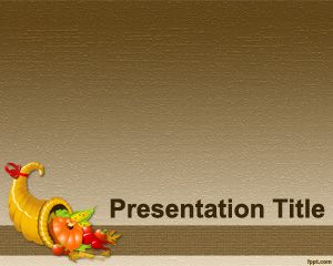 Plantilla PowerPoint para Recetas del día de Acción de Gracias PPT Template