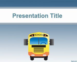 School Bus PowerPoint Template PPT Template