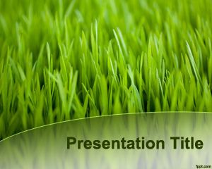 green grass template powerpoint mowing