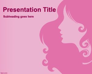 Plantilla PowerPoint de Dama Bonita PPT Template