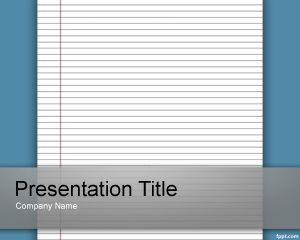 Lined Paper Template for PowerPoint PPT Template