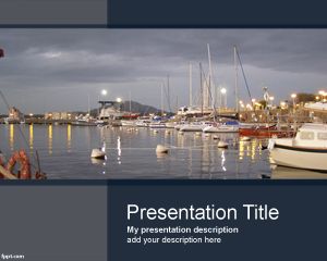 Plantilla PowerPoint de Puerto Marítimo PPT Template