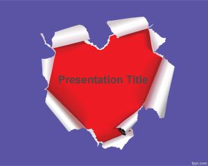 Plantilla PowerPoint con Corazón de Papel