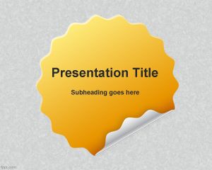 Plantilla PowerPoint de Autoadhesivo