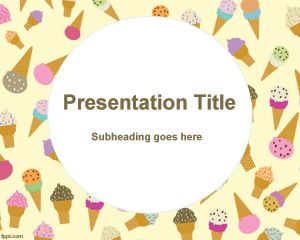 Plantilla PowerPoint con Helado Italiano PPT Template