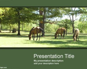 Plantilla PowerPoint de Caballos