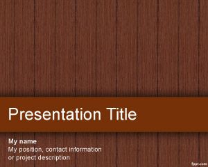 Plantilla PowerPoint de Madera PPT Template