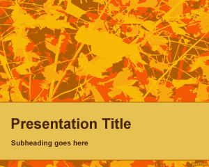 Plantilla PowerPoint con Hojas de Otoño