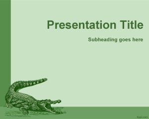 Plantilla PowerPoint de Cocodrilo PPT Template