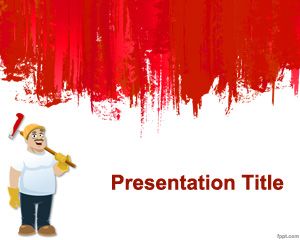 Painting Wall PowerPoint Template PPT Template