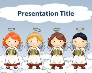 Plantilla PowerPoint de Coro de Angeles