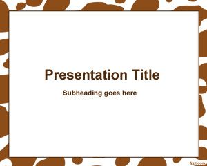 Brown spots frame PowerPoint Template PPT Template