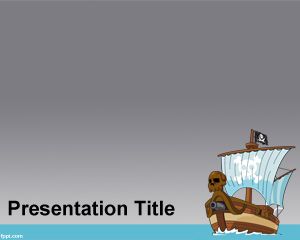 Plantilla PowerPoint de Barco Pirata PPT Template