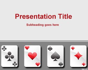 Free playing cards template for PowerPoint PPT Template