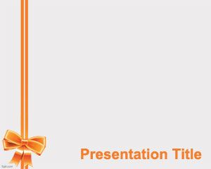 Orange Bow PowerPoint Template PPT Template