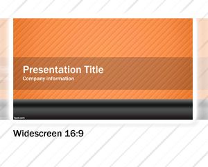 Orange Widescreen PowerPoint Template PPT Template