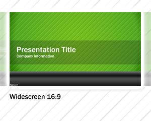 Green Widescreen PowerPoint Template PPT Template