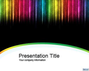 Color Rain PowerPoint Template PPT Template