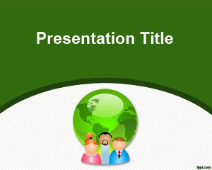 Green Communication PowerPoint Template PPT Template