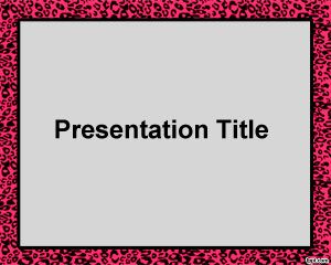 Cheetah Frame PowerPoint Template PPT Template