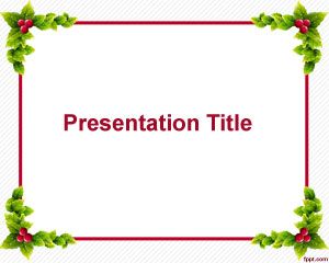 Plantilla PowerPoint con Marco Navideño PPT Template