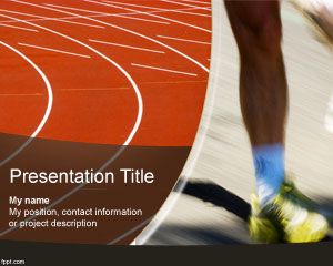 Plantilla PowerPoint de Pista de Atletismo PPT Template