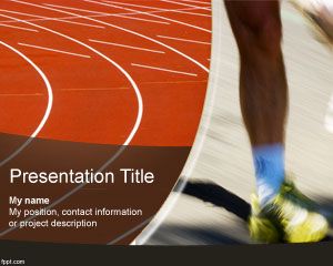 Plantilla PowerPoint de Pista de Atletismo