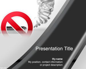 Quit Tabacco Cigar PowerPoint Template PPT Template