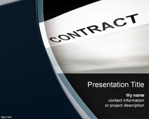 Contract PowerPoint Template PPT Template