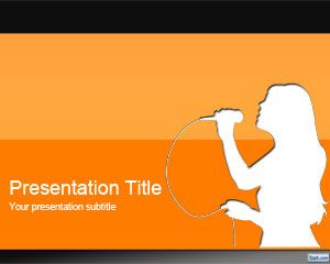 Orange Karaoke PowerPoint Template PPT Template