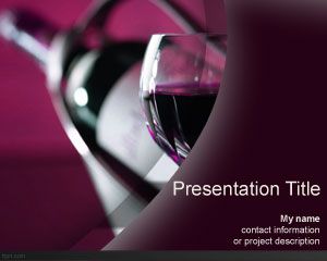 Wine bottle PowerPoint Template PPT Template