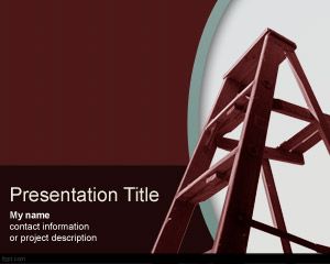 Climbing the ladder PowerPoint Template PPT Template