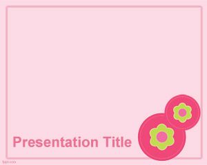 Crochet Flower Button PowerPoint Template PPT Template