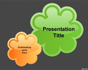 Flower Button PowerPoint Template