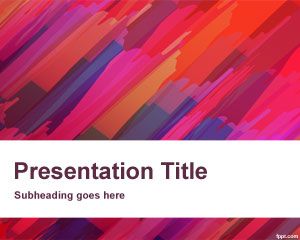 Red Canvas PowerPoint Template PPT Template