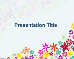 Multi Color Flowers PowerPoint Template PPT Template