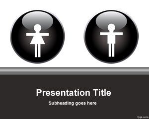 Female and Male PowerPoint Template PPT Template