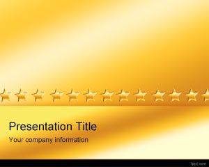 Gold Stars PowerPoint Template PPT Template