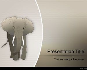 African Elephant PowerPoint Template