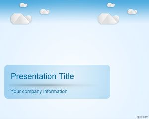 Sky Clouds PowerPoint Template PPT Template