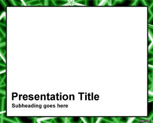 Green Rods Frame PowerPoint Template PPT Template