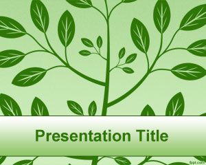 Green Tree PowerPoint Template PPT Template