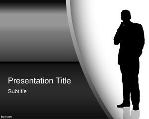 Business Silhouette PowerPoint Template PPT Template