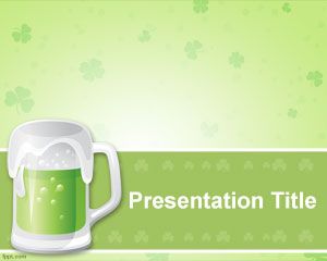 St. Patrick Beer PowerPoint Template PPT Template