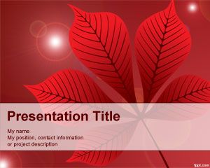 Plantilla PowerPoint con Flores Rojas