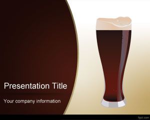 fondos de diapositivas PPT para presentaciones de alimentos y bebidas cerveza