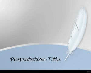White Feather PowerPoint Template PPT Template