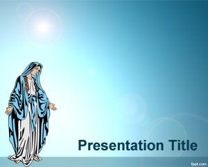Plantilla PowerPoint de la Virgen María